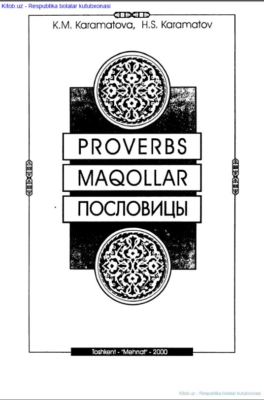 PROVERBS-MAQ0LLAR-ПОСЛОВИЦЫ