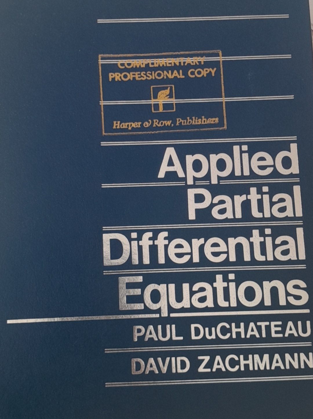 Applied Partial Differential Equations
