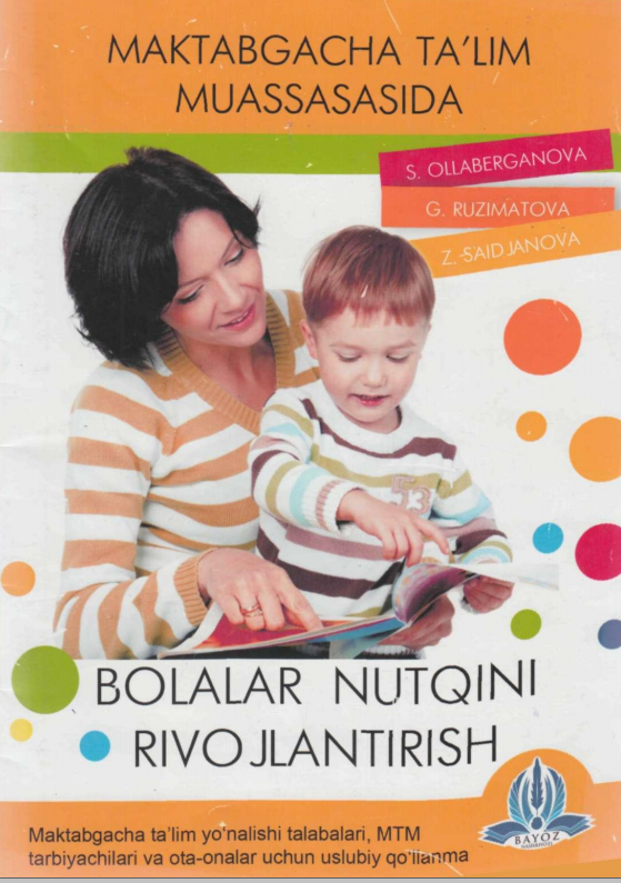 Maktabgacha ta'lim muassasalarida bolalar nutqini rivojlantirish