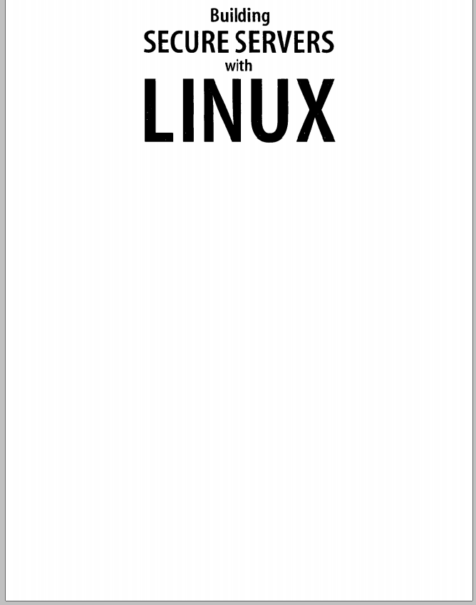 Building Secure Servers with Linux