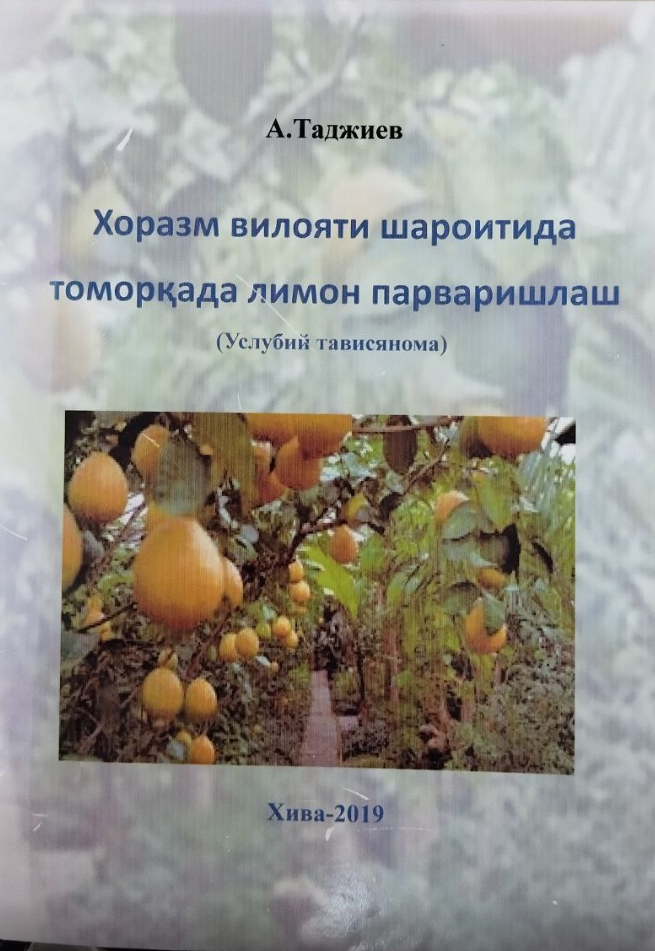 Хоразм вилояти шароитида томорқада лимон парваришлаш