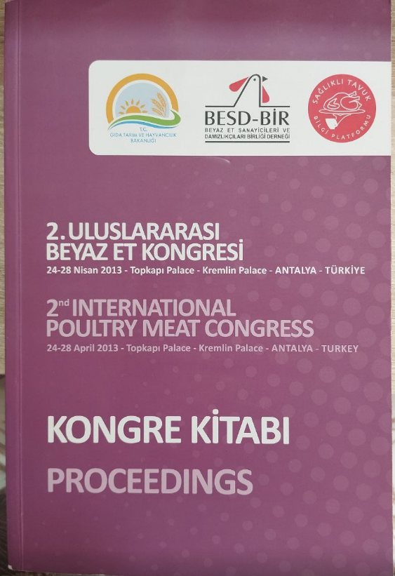2.Uluslararası Beyaz et kongresi  Tam metinler kitabi