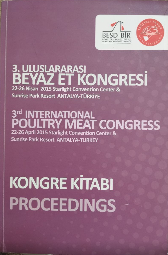 3.Uluslararası Beyaz et kongresi  Tam metinler kitabi