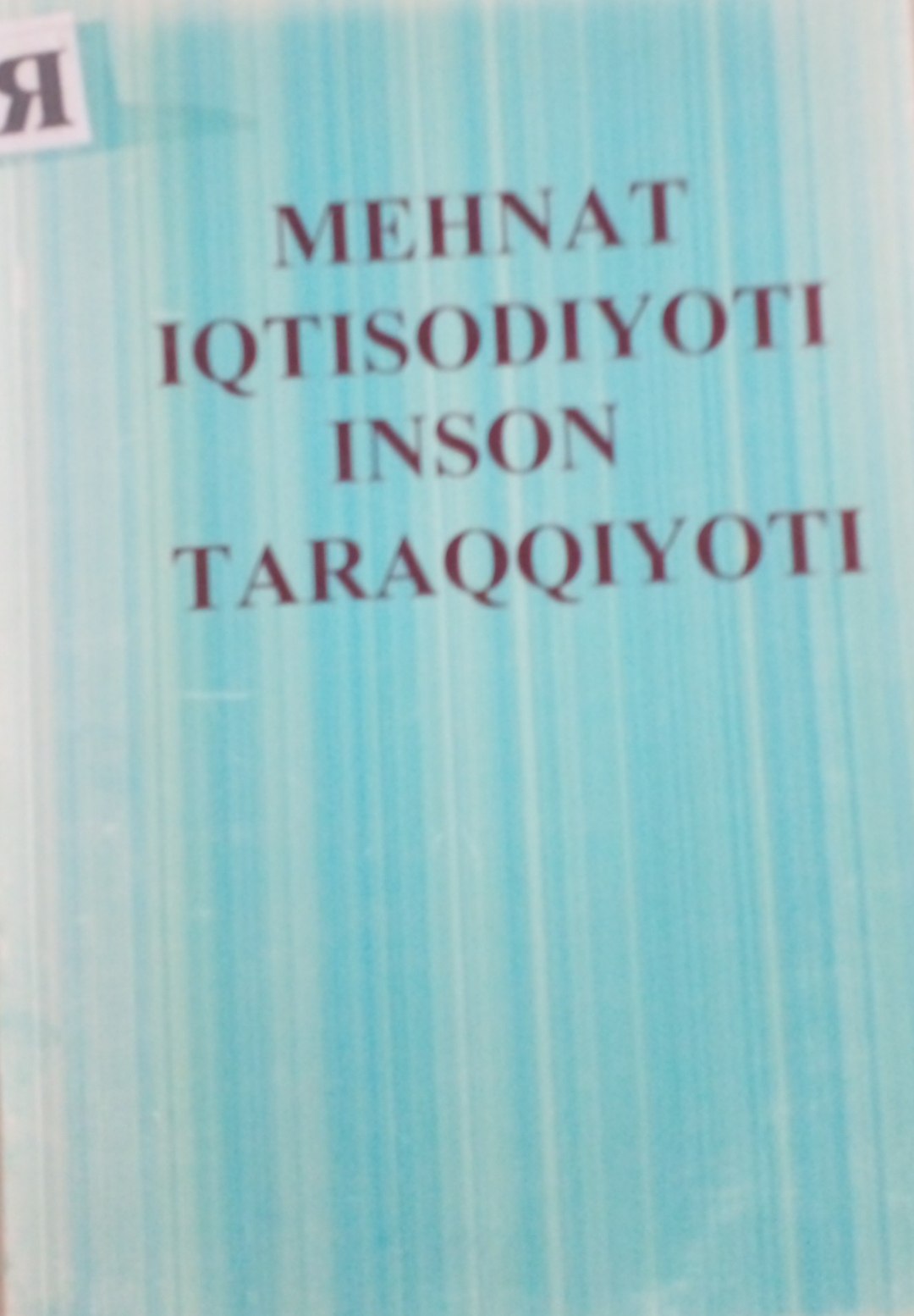 Mehnat iqtisodiyoti inson taraqqiyoti
