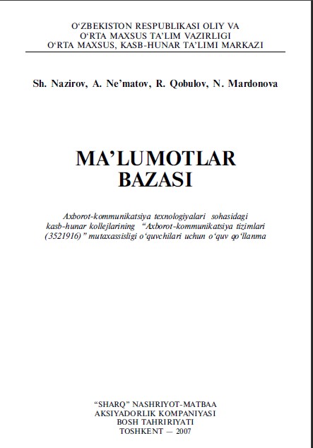 Ma`lumotlar bazasi