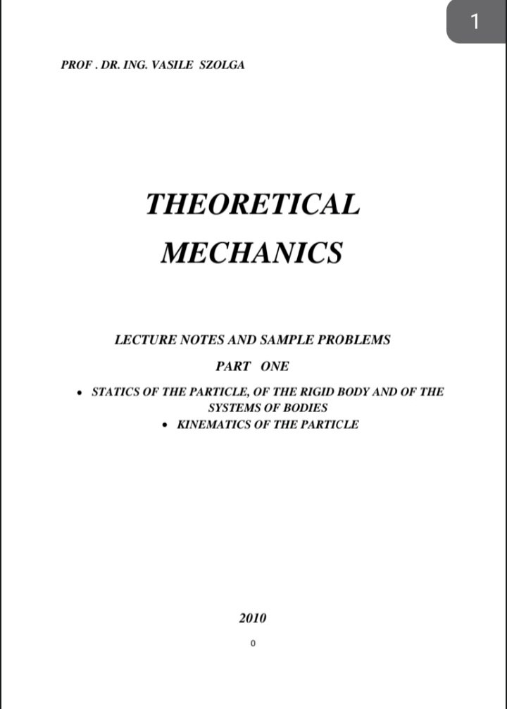 Theoretical mechanics