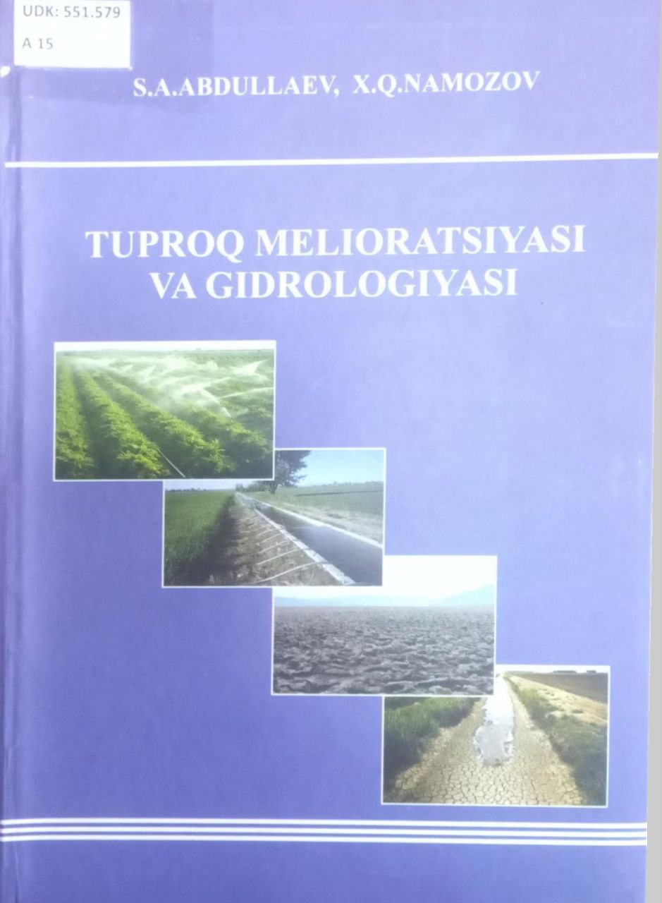 Tuproq meiloratsiyasi va gidrologiyasi