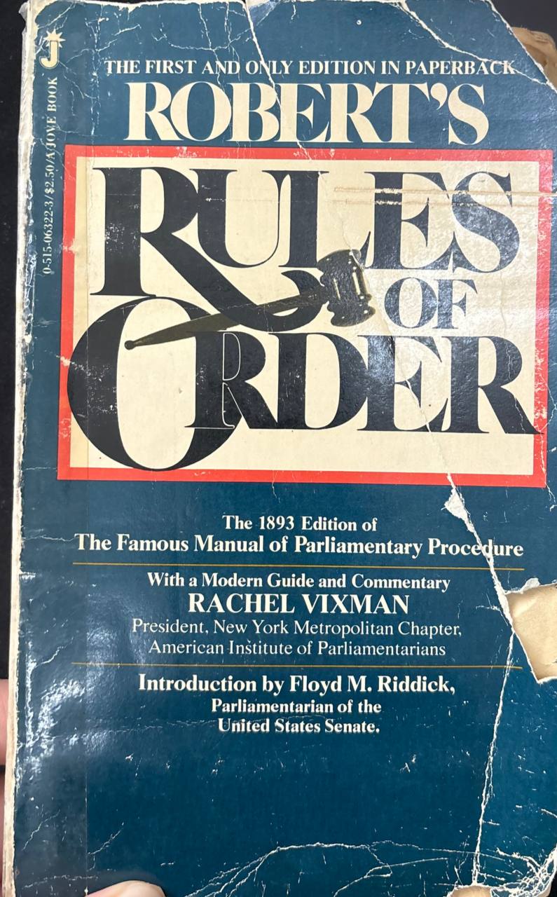 Ruls of order