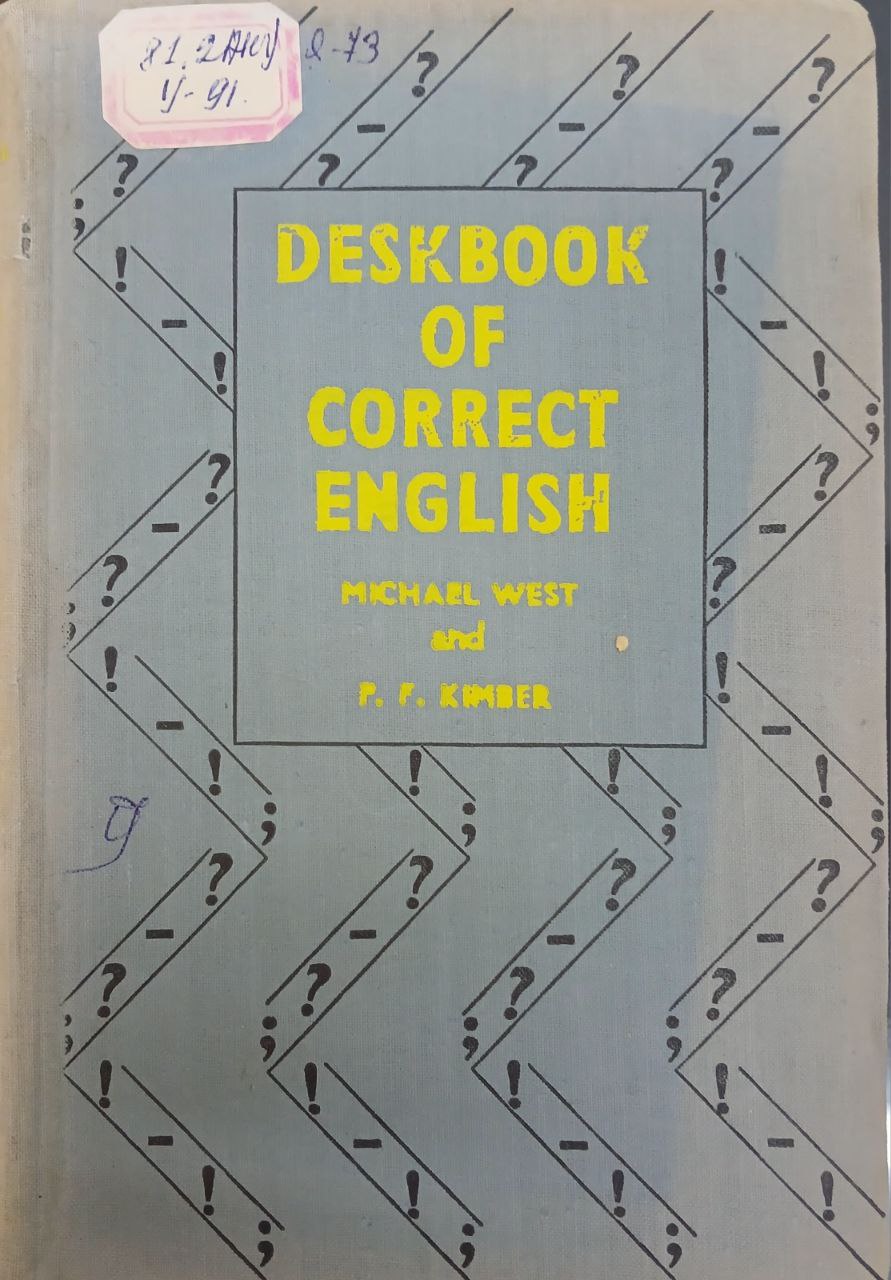Deskbook of correct english