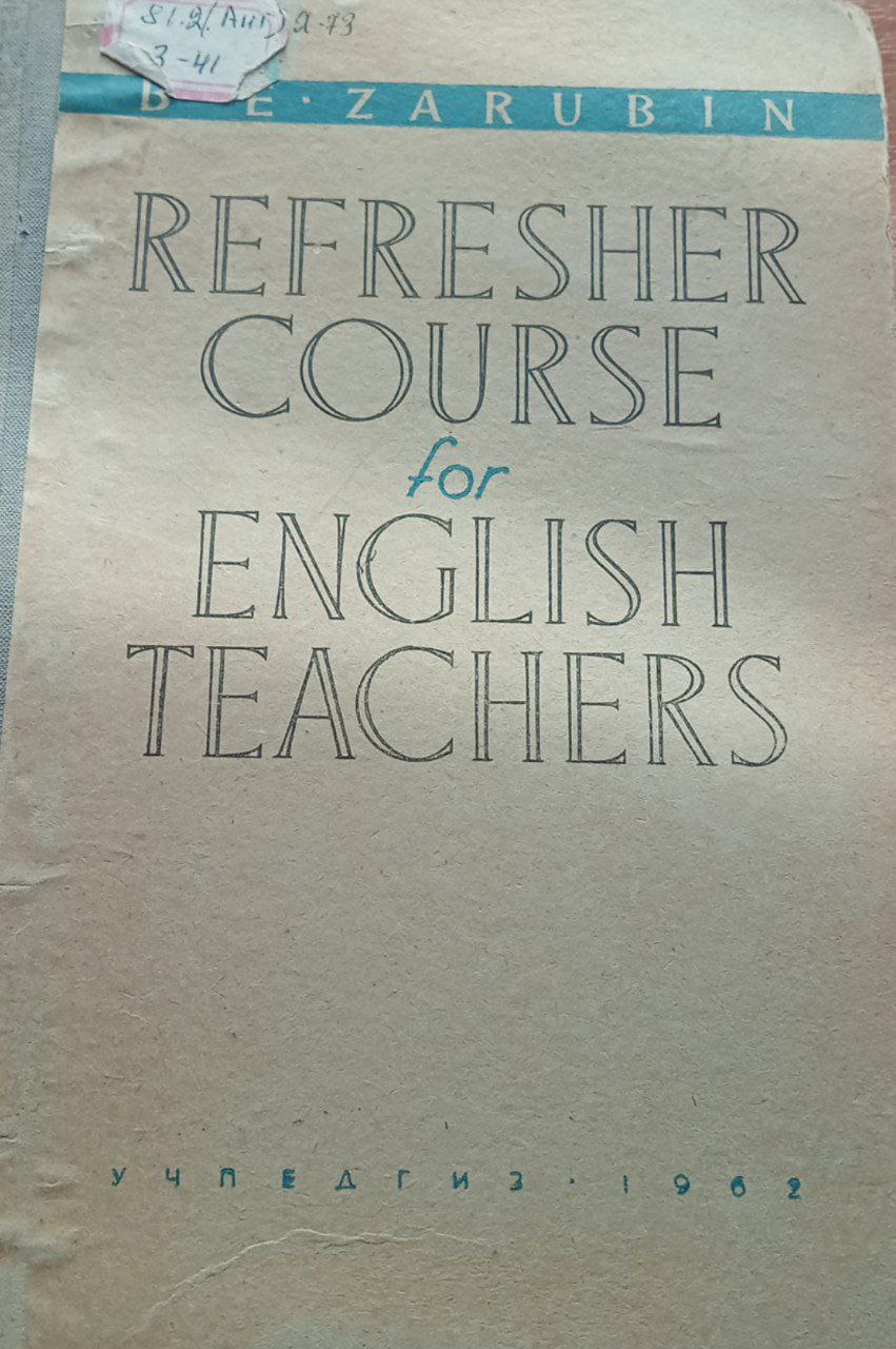 Refresher course for English teachers