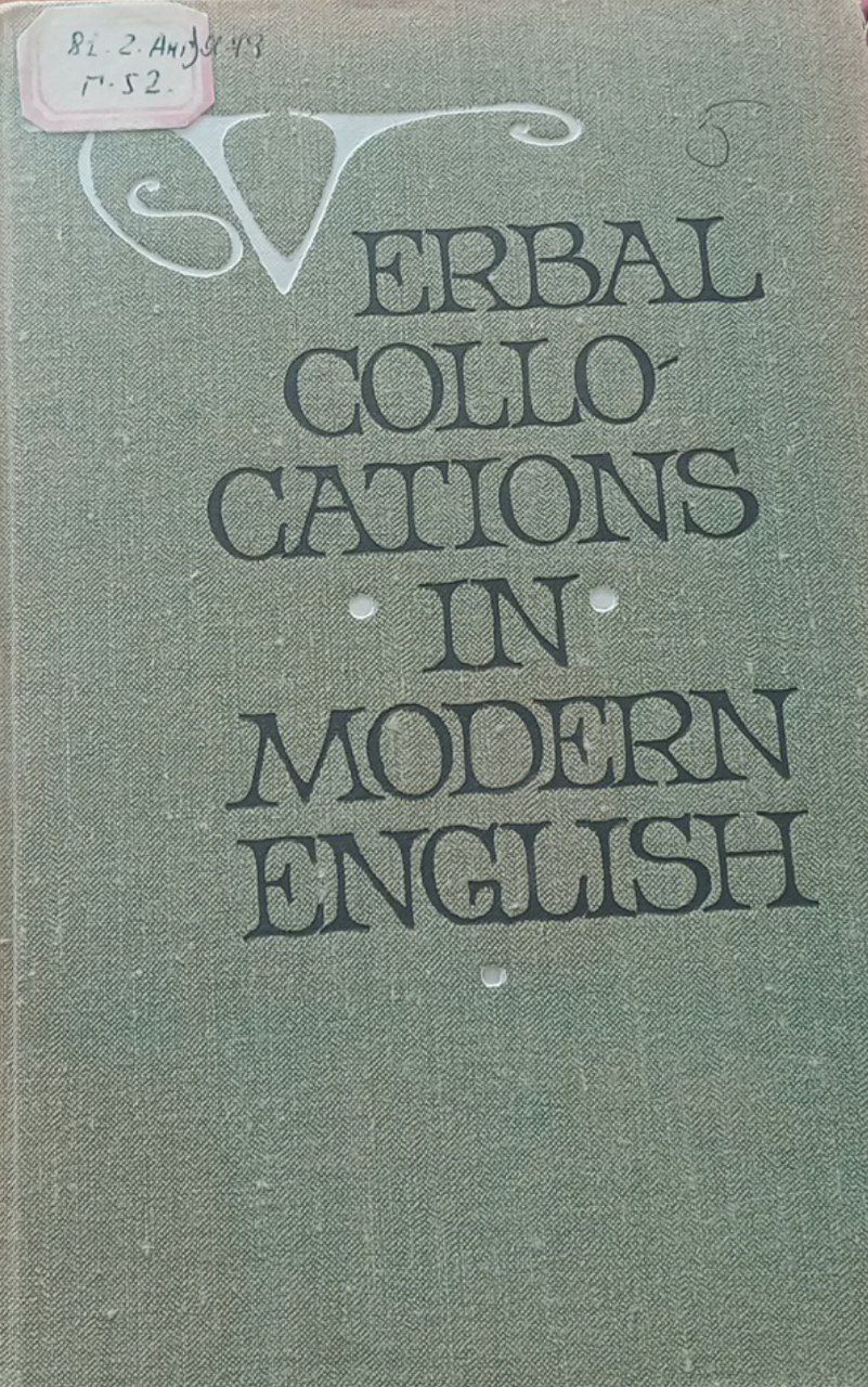 Verbal collo cations in modern english