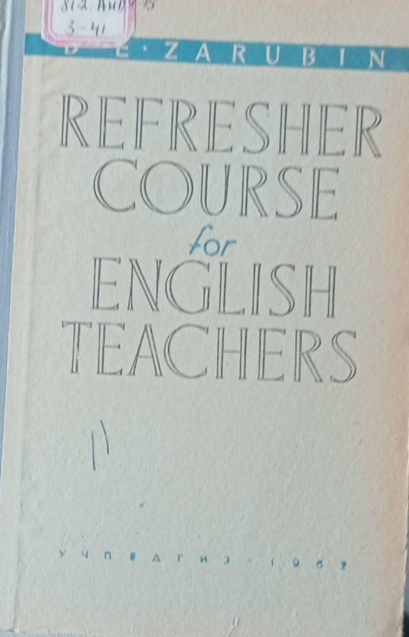 Referesher course for english teachers