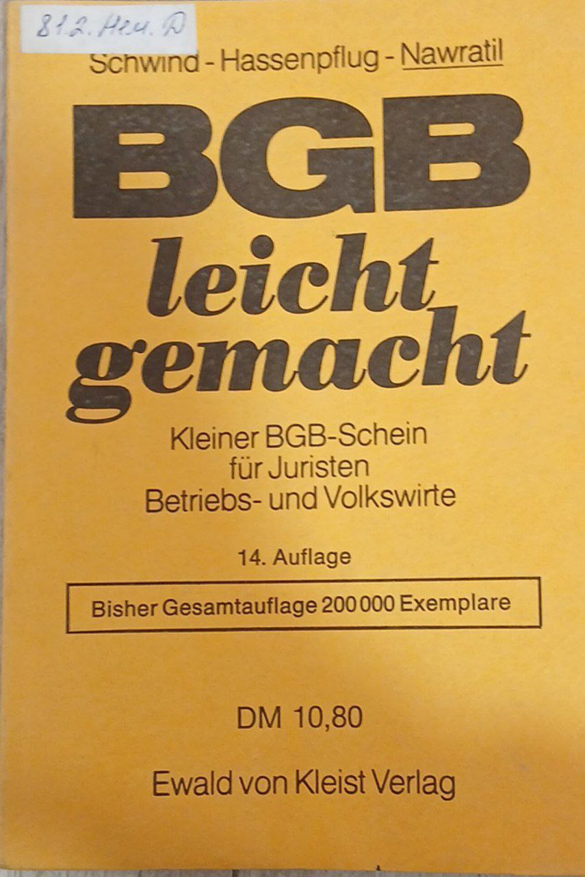 BGB leicht gemacht