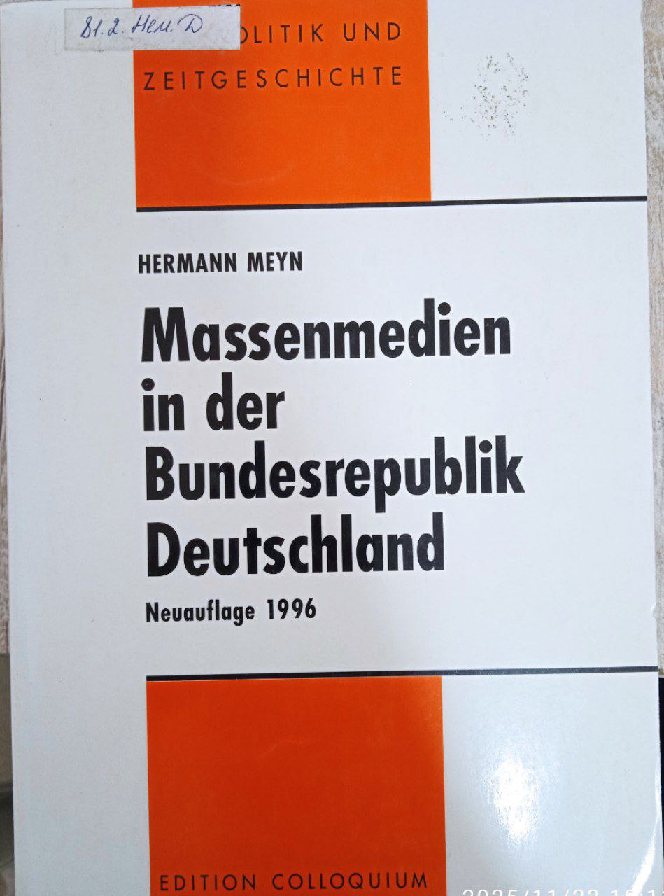 Massenmedien in der Bundesrepublik Deutschland