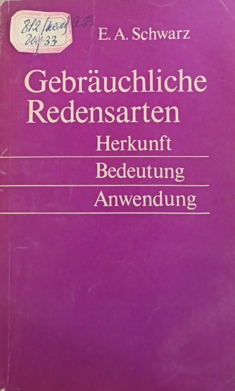 Gebrauchliche Redensarten