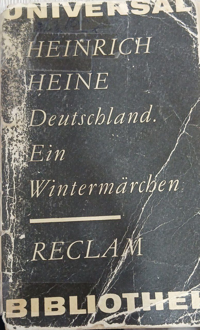 Heinrich Heine Deutschland Ein Wintermarchen