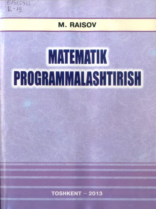 Matematik programmalashtirish