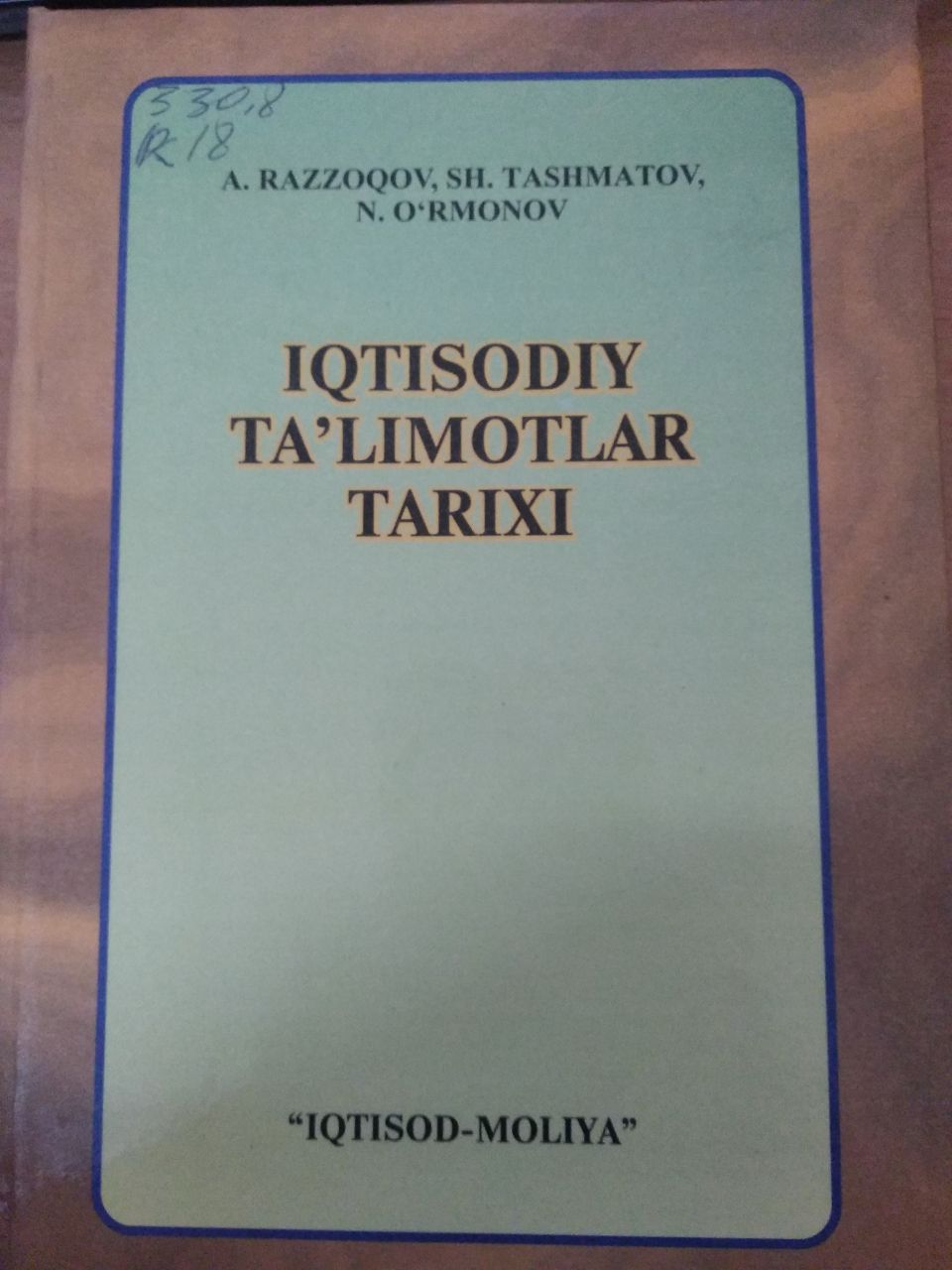 Iqtisodiy ta`limotlar tarixi