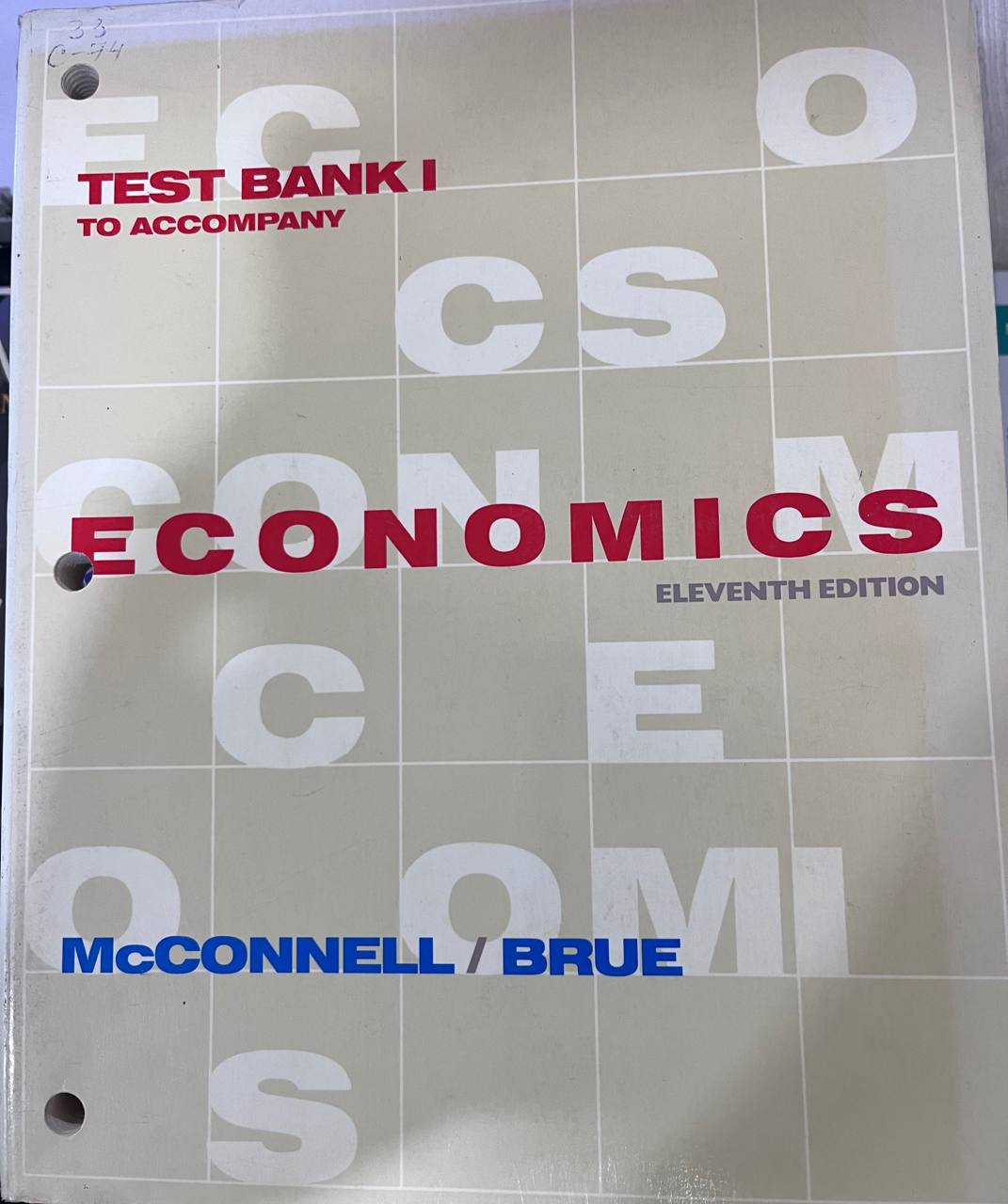 Test Bank I to Accompany Economics. Eleventh edition
