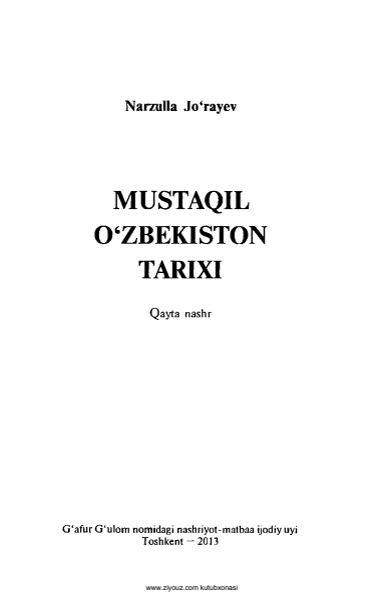 Mustaqil O'zbekiston tarixi