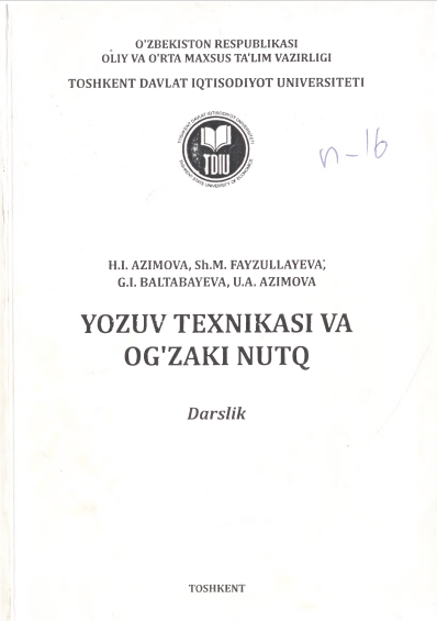 Yozuv texnikasi va og‘zaki nutq