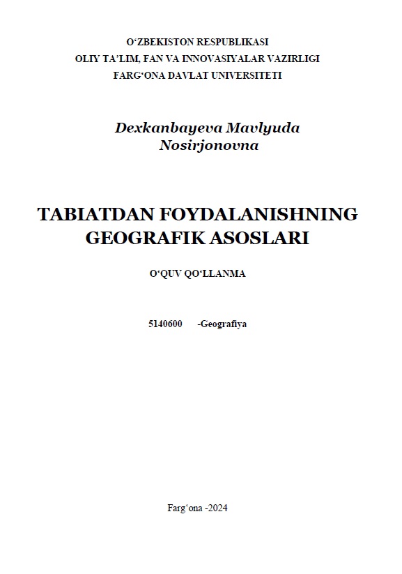Tabiatdan foydalanishning geografik asoslari