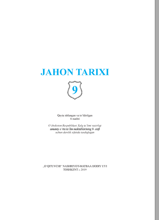 Jahon tarixi 9-sinf