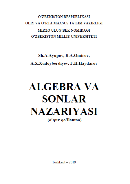 Algebra va sonlar nazariyasi