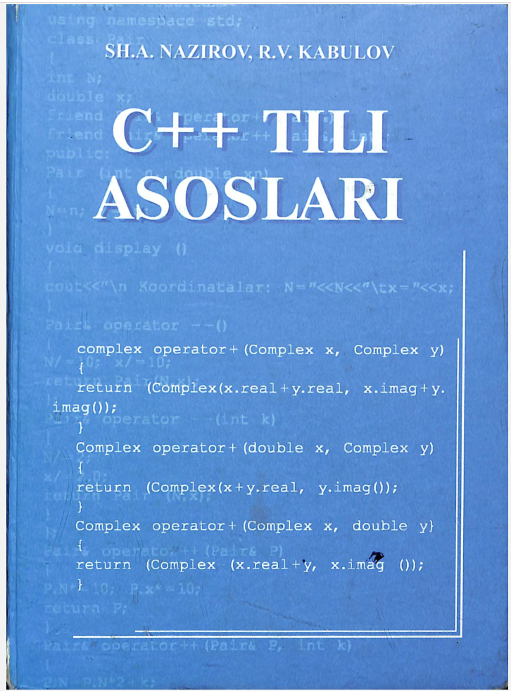 C++ tili asoslari