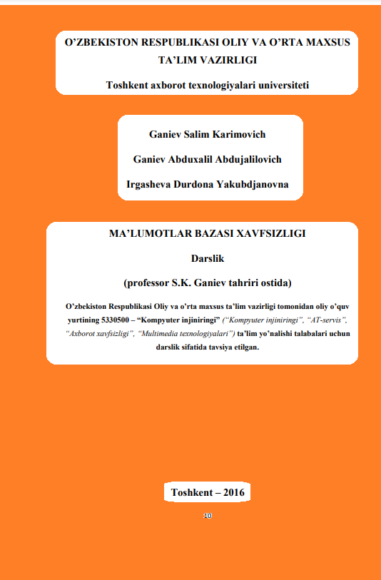 Ma’lumotlar bazasi xavfsizligi