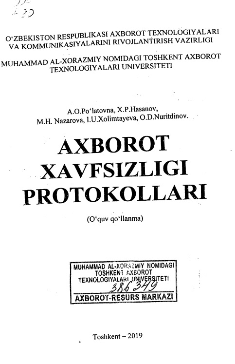 Axborot xavfsizligi protokollari