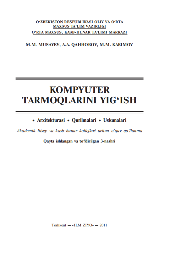 Kompyuter tarmoqlarini yig'ish