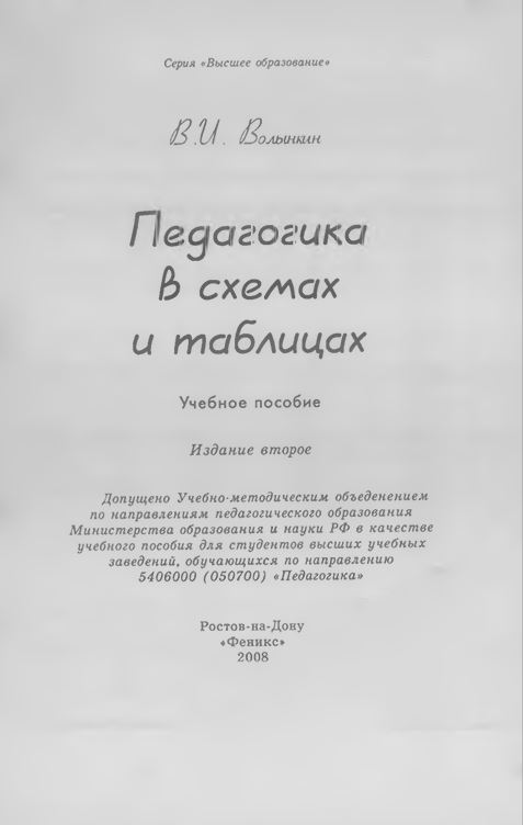 Педагогика в схемах и таблицах