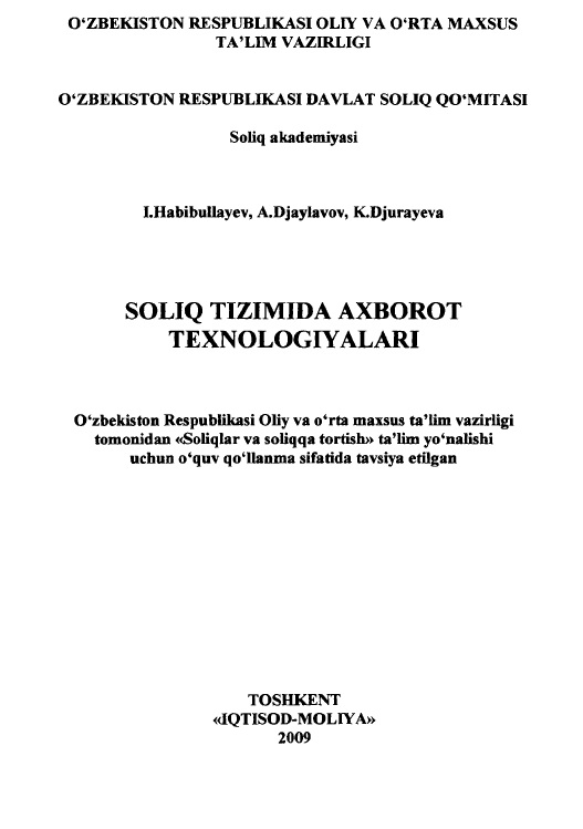 Soliq tizimida axborot texnologiyalari