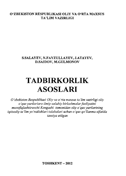 Tadbirkorlik asoslari
