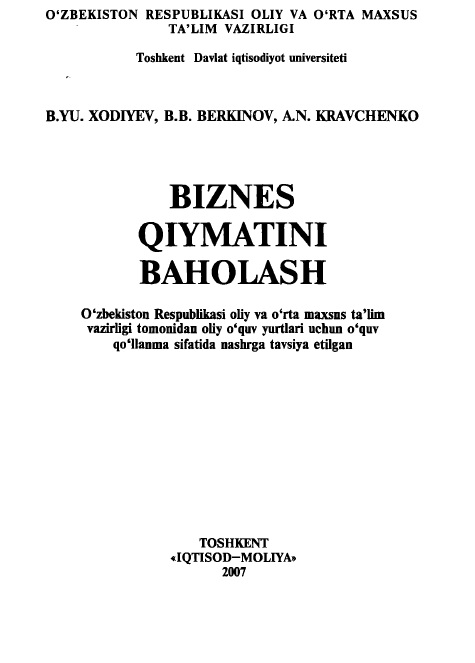 Biznes qiymatini baholash