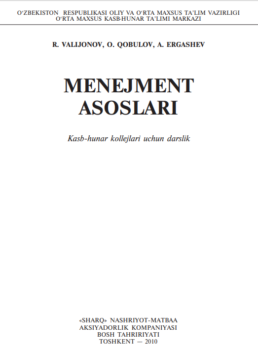 MENEJMENT ASOSLARI