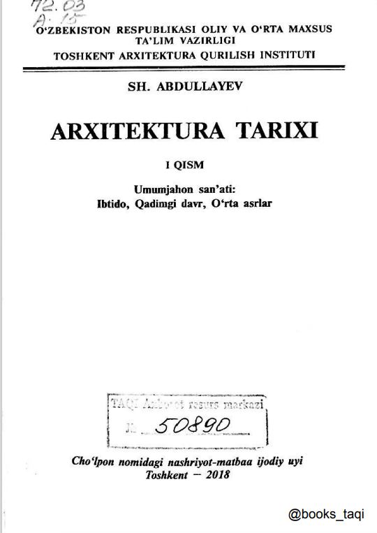 ARXITEKTURA TARIXI: Q.1