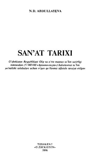 SAN'AT TARIXI