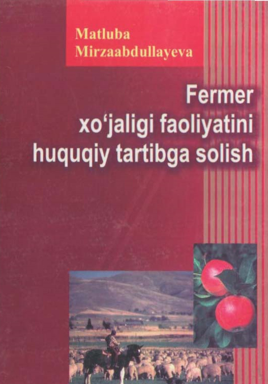 Fermer xo'jaligi faoliyatini huquqiy tartibga solish