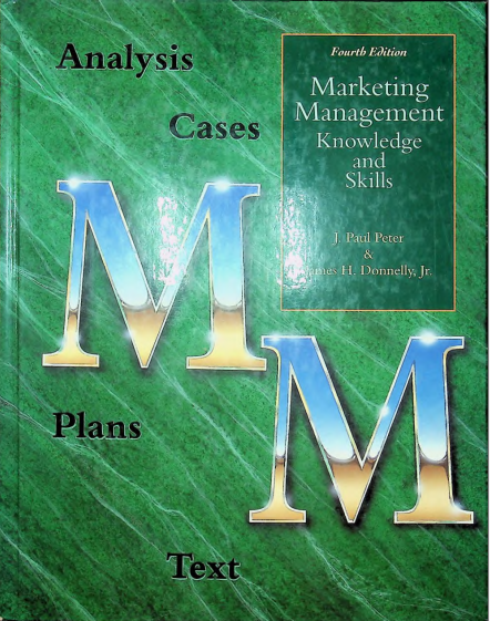 Marketing Management Knowledge and Skills.