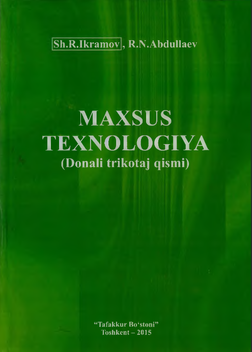 Maxsus texnologiya (Donali trikotaj qismi)