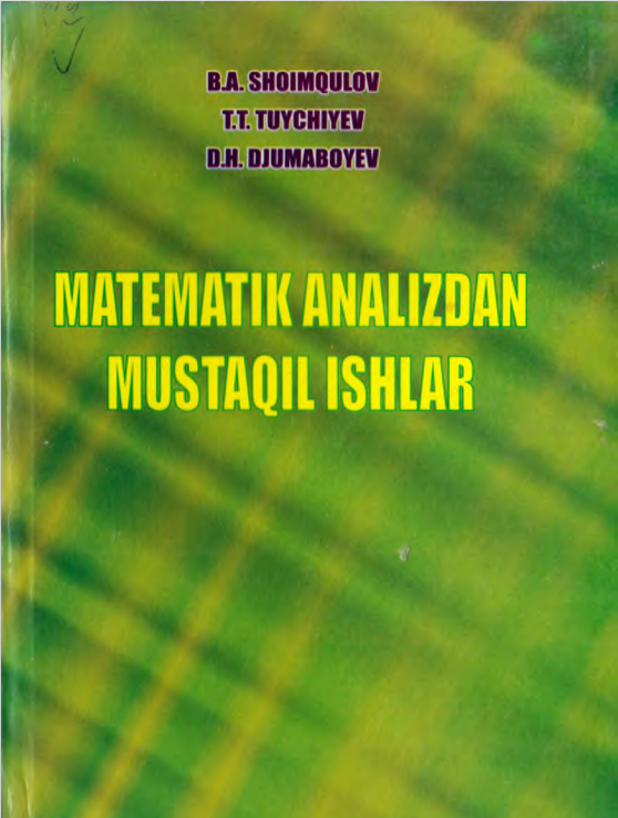 Matematik analizdan mustaqil ishlar