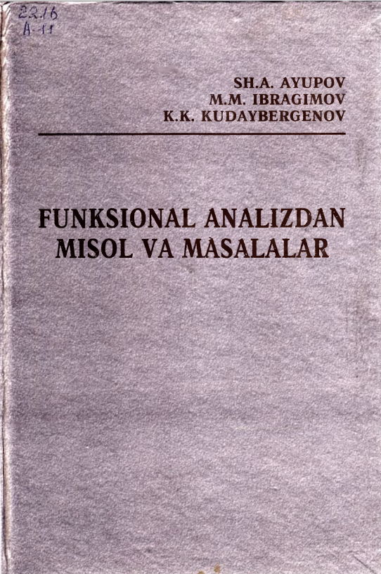 Funksional analizdan misol va masalalar