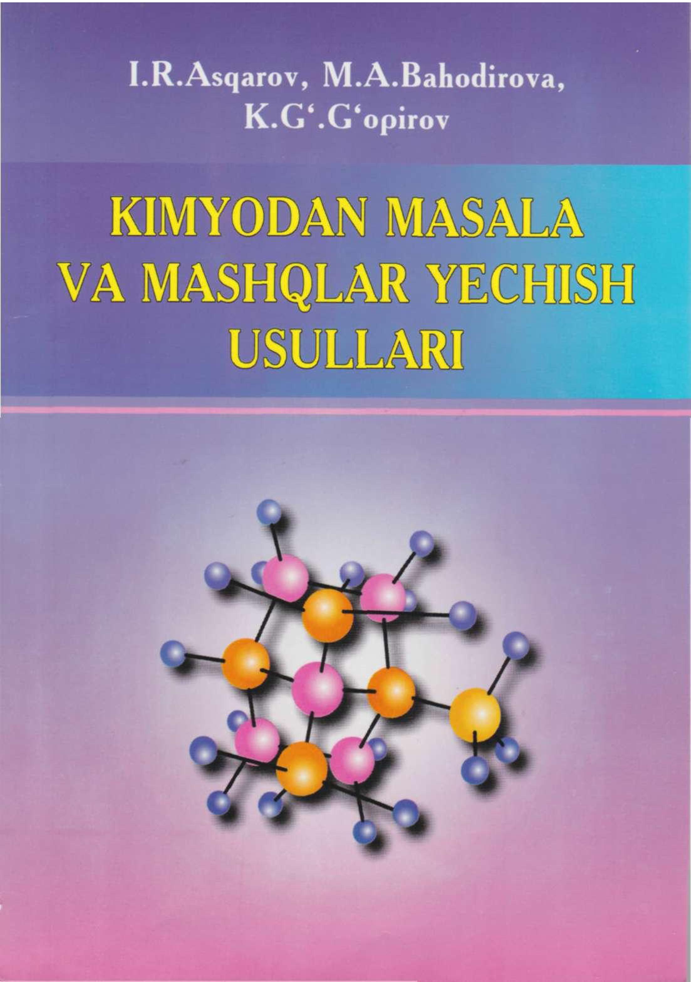 Kimyodan masala va mashqlar yechish usullari
