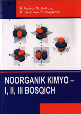 Noorganik kimyo - I, II, III, bosqich