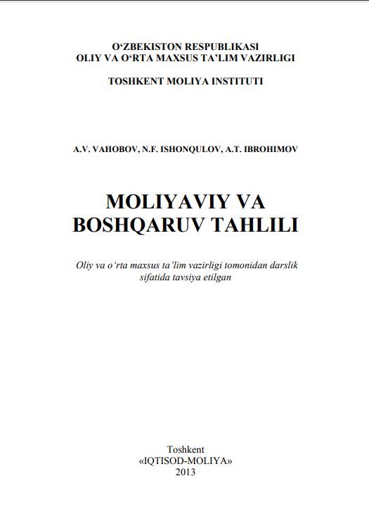 Moliyaviy va boshqaruv tahlil