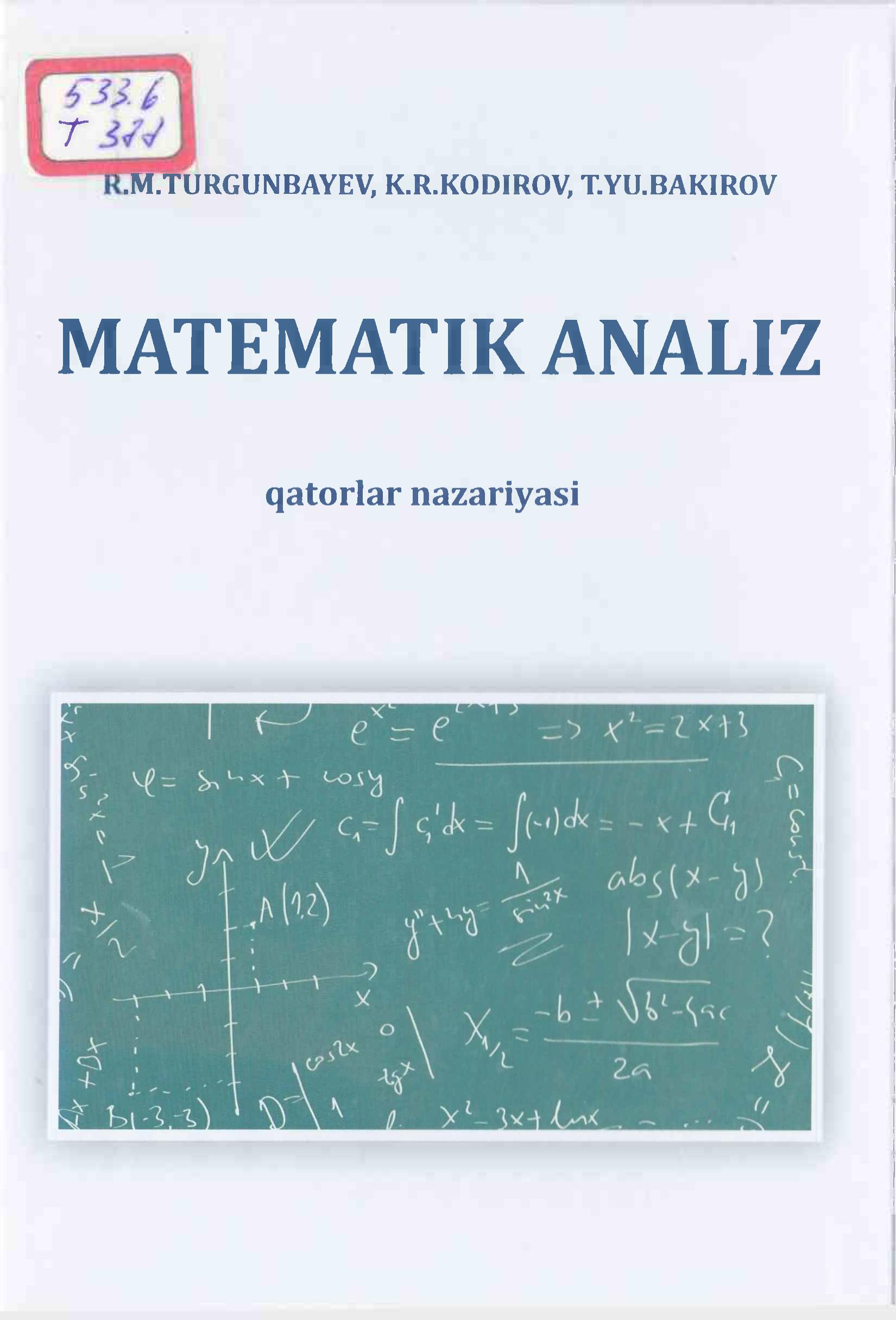 Matematik analiz(qatoriar nazariyasi)