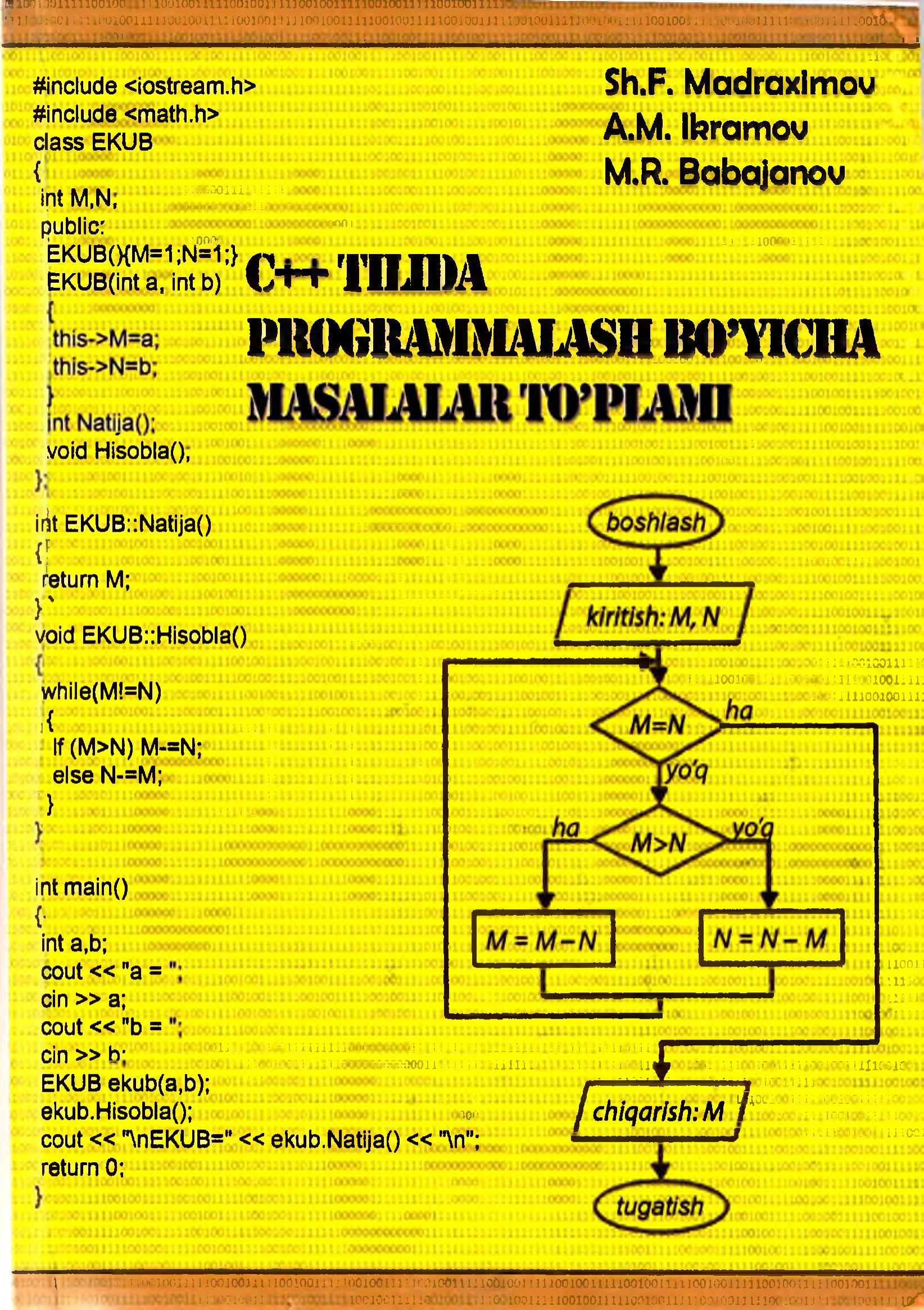 C++ tilida programmalash bo'yicha masalalar to'plami