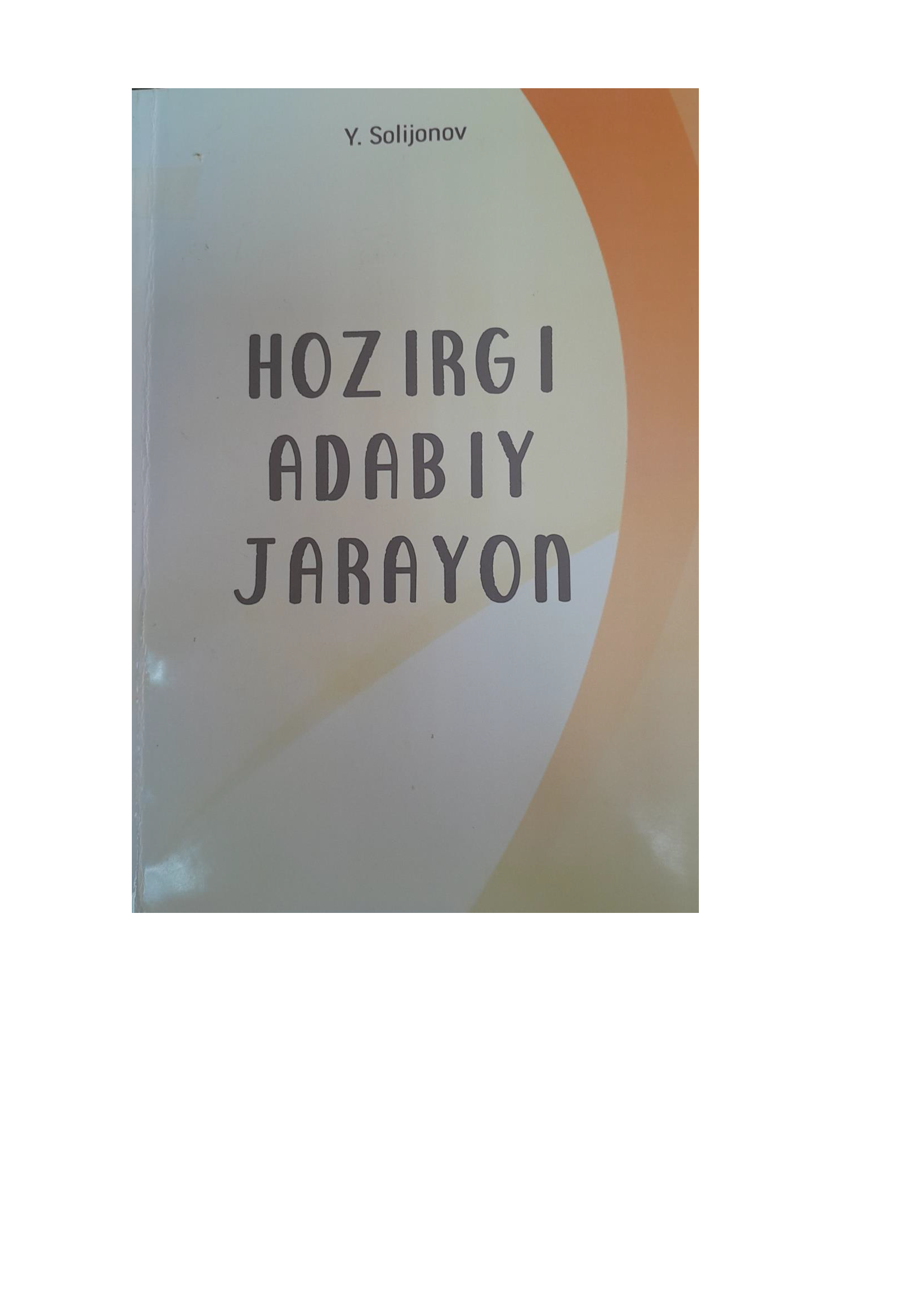 hozirgi  adabiy jarayon